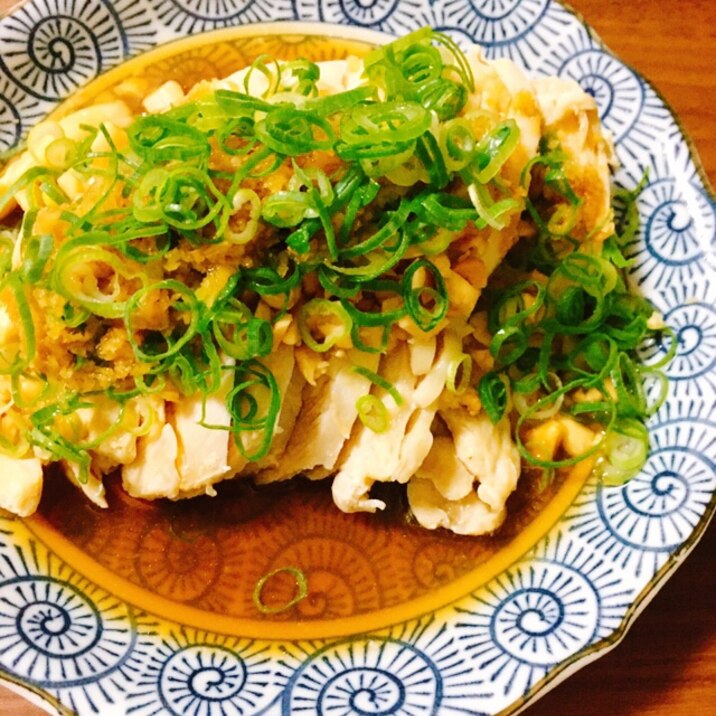 レンジで簡単!黒酢ダレでよだれ鷄